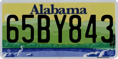 AL license plate 65BY843