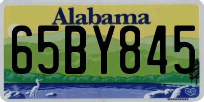 AL license plate 65BY845