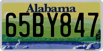 AL license plate 65BY847
