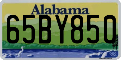 AL license plate 65BY850