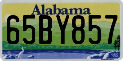 AL license plate 65BY857