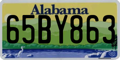AL license plate 65BY863