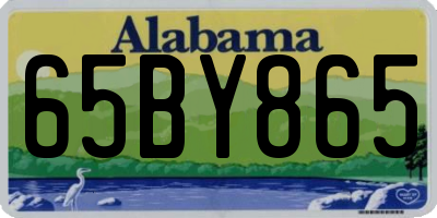 AL license plate 65BY865