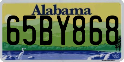 AL license plate 65BY868