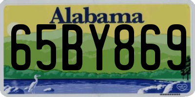 AL license plate 65BY869