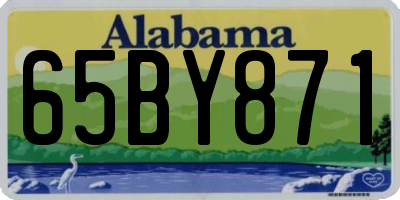 AL license plate 65BY871