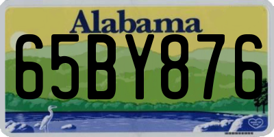 AL license plate 65BY876