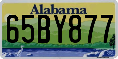 AL license plate 65BY877