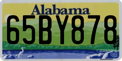 AL license plate 65BY878