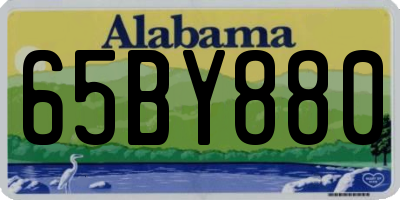 AL license plate 65BY880