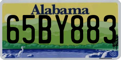 AL license plate 65BY883
