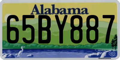 AL license plate 65BY887