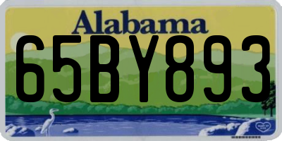 AL license plate 65BY893