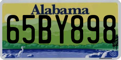 AL license plate 65BY898