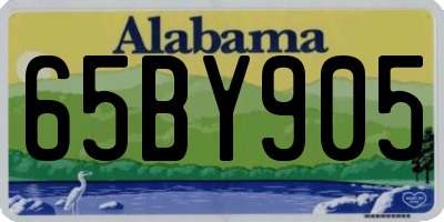 AL license plate 65BY905