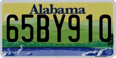 AL license plate 65BY910