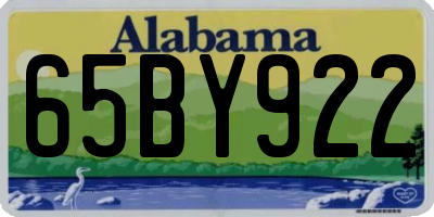 AL license plate 65BY922