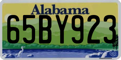 AL license plate 65BY923