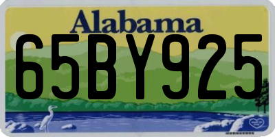 AL license plate 65BY925