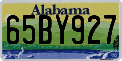 AL license plate 65BY927