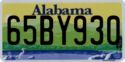 AL license plate 65BY930
