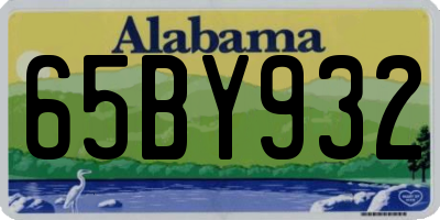 AL license plate 65BY932