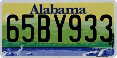 AL license plate 65BY933