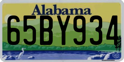 AL license plate 65BY934
