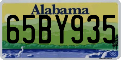 AL license plate 65BY935