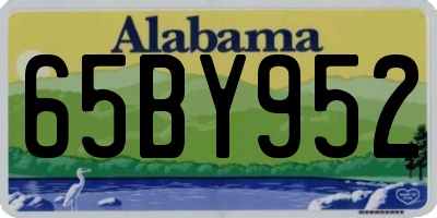 AL license plate 65BY952