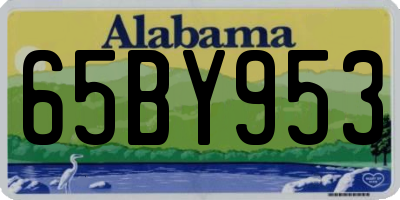 AL license plate 65BY953