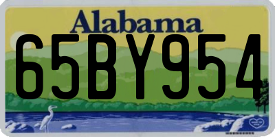AL license plate 65BY954