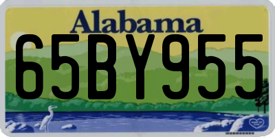 AL license plate 65BY955