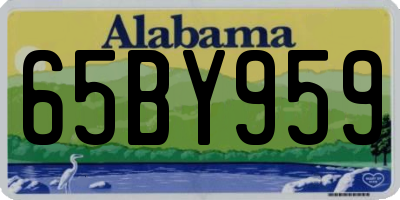 AL license plate 65BY959
