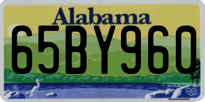 AL license plate 65BY960
