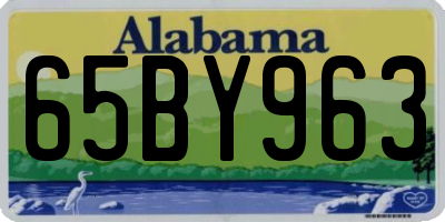 AL license plate 65BY963