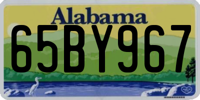 AL license plate 65BY967