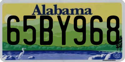 AL license plate 65BY968