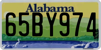 AL license plate 65BY974