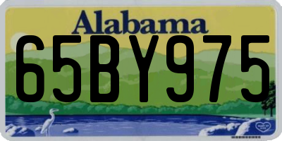 AL license plate 65BY975