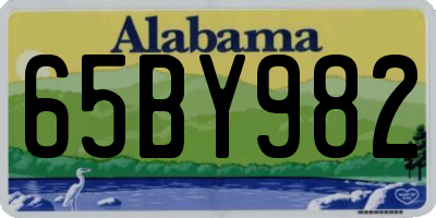 AL license plate 65BY982