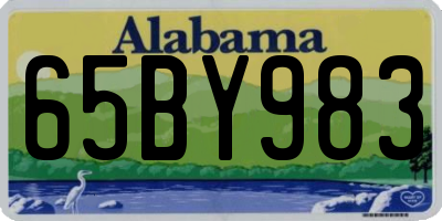 AL license plate 65BY983
