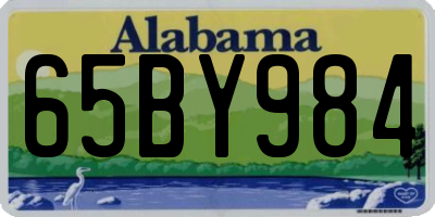 AL license plate 65BY984