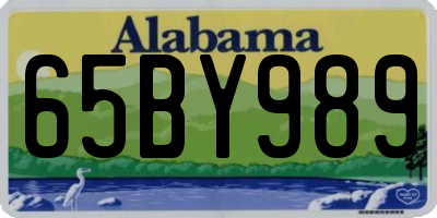 AL license plate 65BY989