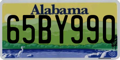 AL license plate 65BY990