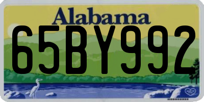 AL license plate 65BY992