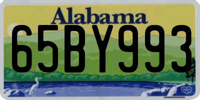AL license plate 65BY993