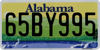 AL license plate 65BY995