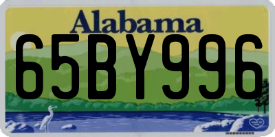 AL license plate 65BY996