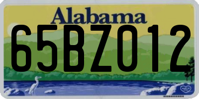 AL license plate 65BZ012